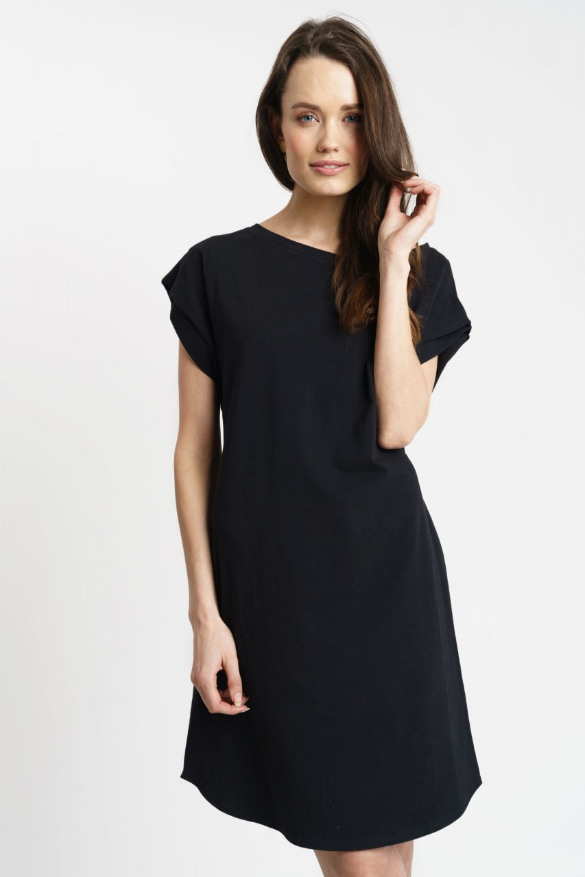 KIMONO DRESS cotton black
